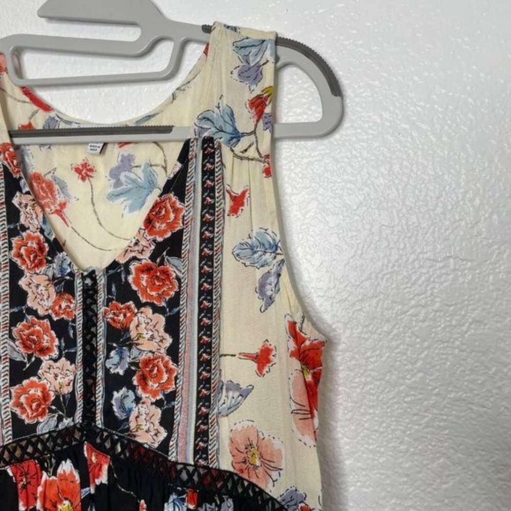 Patrons of Peace Women's Size M Floral Casual Pullover Sleeveless V-Neck Blouse - Picture 8 of 15